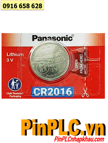 Panasonic CR2016, Pin 3v lithium Panasonic CR2016 Made in Indonesia